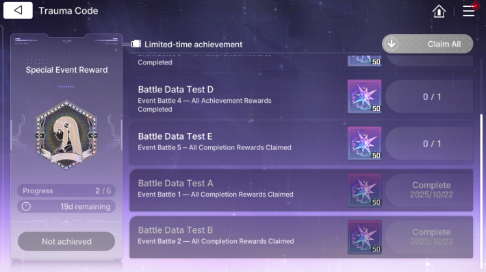 Trauma Code Limited Rewards 