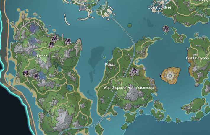 Fatui fontaine locations