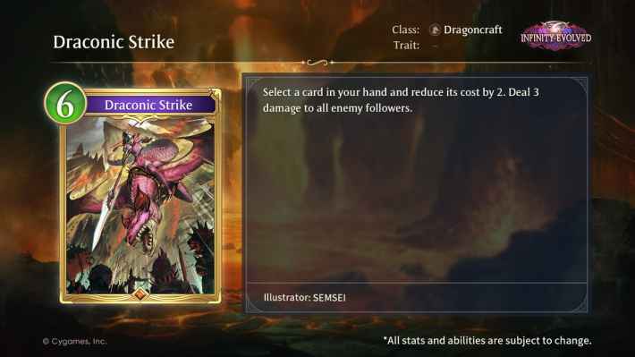 Draconic Strike Infinity Evolved Card