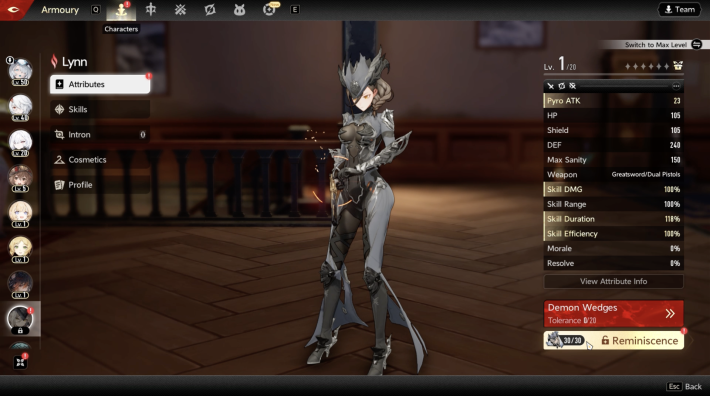 Use 30 Thoughts to Unlock a Character