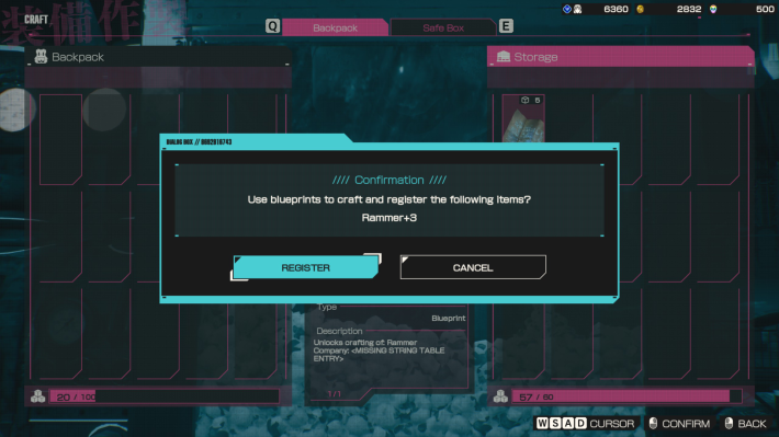 Let It Die Forge Poppie Pop Registering a Blueprint