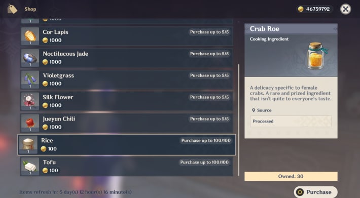 Purchase From NPCs