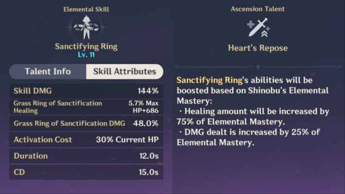 Shinobu Elemental Skill & Passive Effect
