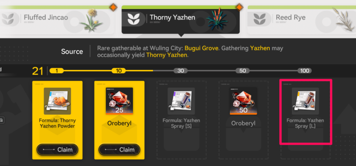 Hito de Espray de Yazhen L