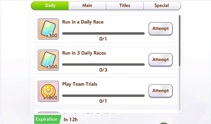List of Mission Rewards
