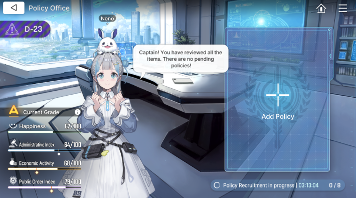 Chaos Zero Nightmare Policy Office