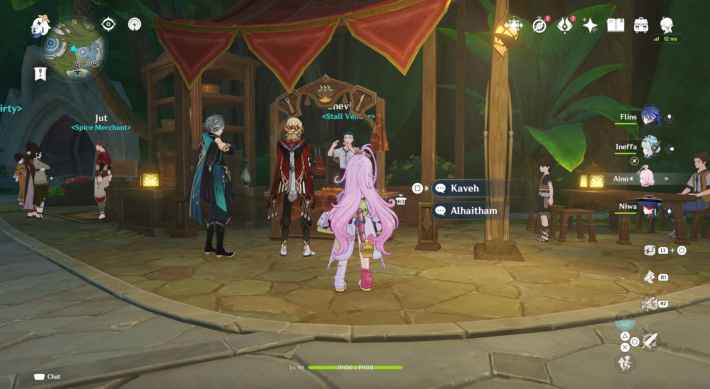 Characters Locations for Ruins Exploration: Fieldwise Center Event Alhaitham Kaveh