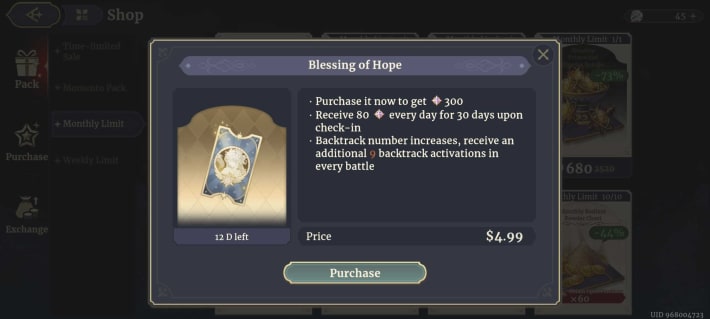 Sword of Convallaria (SoC) - Blessing of Hope