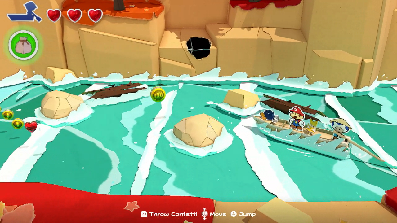 Eddy River Paper Mario How To Get All Coins & Holes Origami King