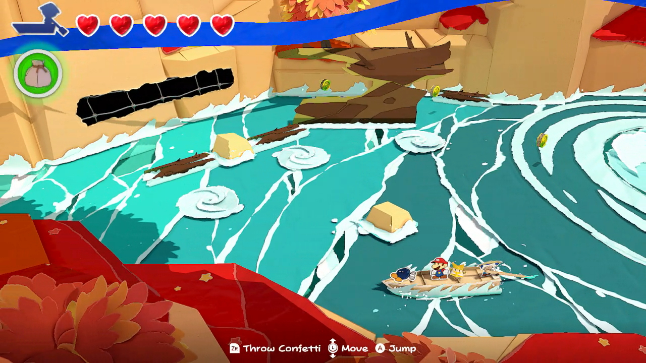 Eddy River Paper Mario How To Get All Coins & Holes Origami King