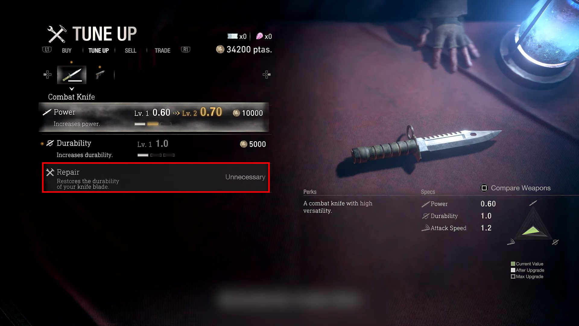 RE4 Remake How To Repair Knife & Increase Durability Resident Evil