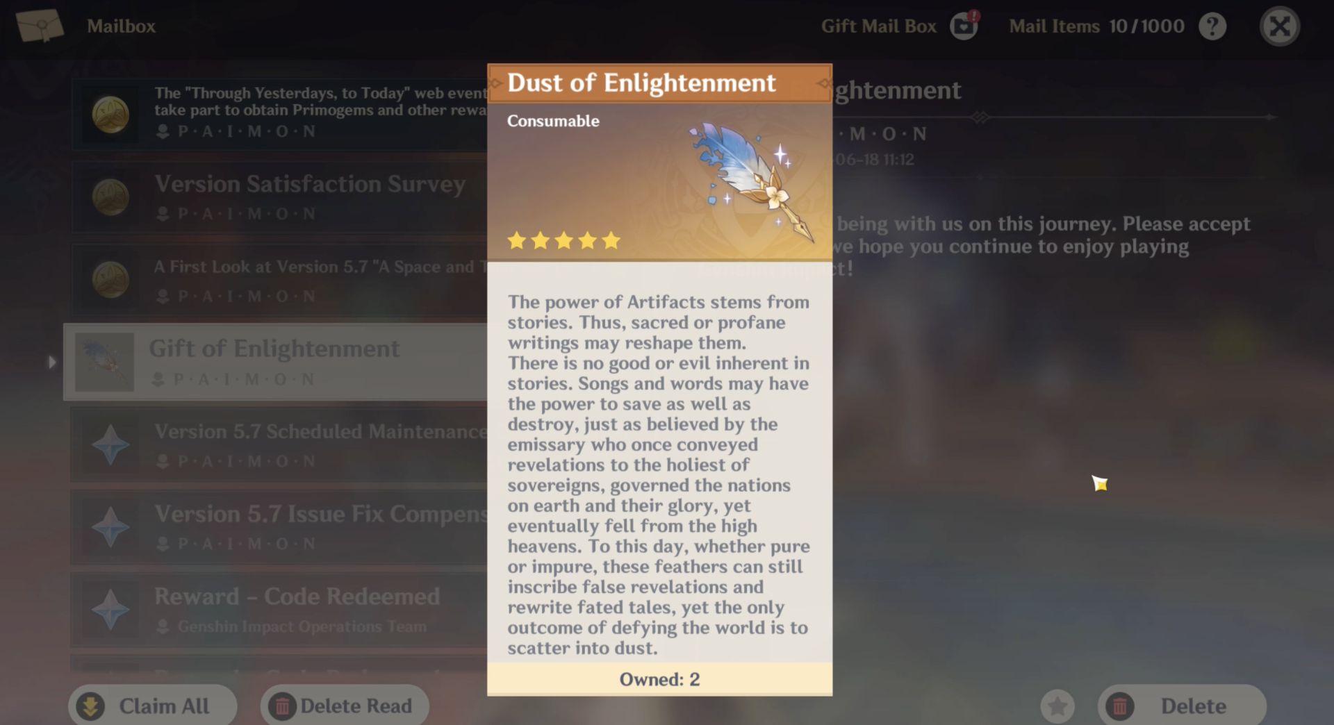 Genshin Impact | Dust Of Enlightenment Guide & How To Reroll Your ...