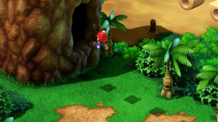 Jump towards the rock hole